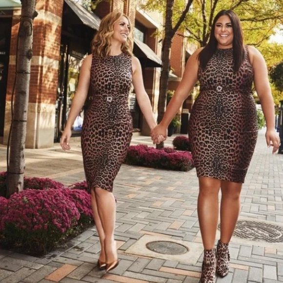 NWT CANADA made LeChateau Roxy Earle Leopard animal print bodycon cocktail dress - Picture 4 of 6